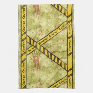 Linge De Cuisine Halloween Attention Taped laboratoire