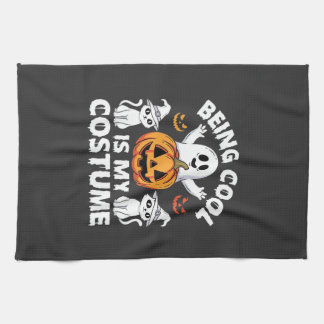 Linge De Cuisine Halloween Being Cool Is My Costume Ghost Design