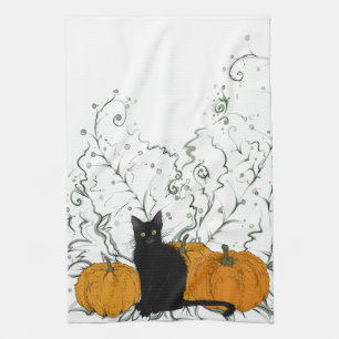 Linge De Cuisine Halloween Chat Noir Fantaisiste