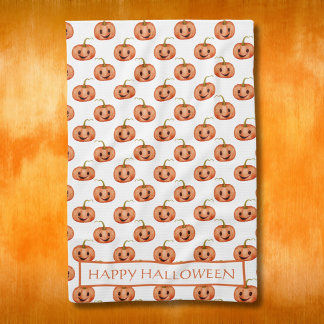Linge De Cuisine Halloween Citrouille mignon personnalisé