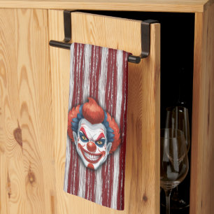 Linge De Cuisine Halloween du Carnaval de Clown déplaisant