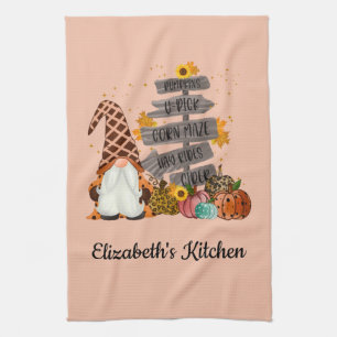 Linge De Cuisine Halloween Gnomes, Automne, Citrouille