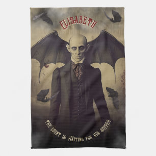 Linge De Cuisine Halloween gothique vintage Dracula
