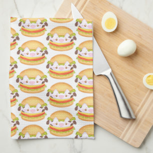 Linge De Cuisine Hamburger de vache adorable