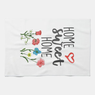 Linge De Cuisine Happiness Cote Home Sweet Home Flowers