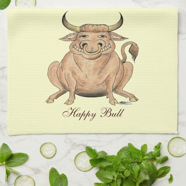 Linge De Cuisine Happy Bull (Plié)