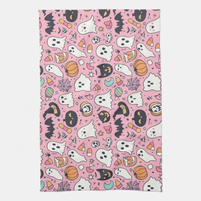 Linge De Cuisine Happy Halloween Éffrayant Cute & Festive Halloween (Vertical)