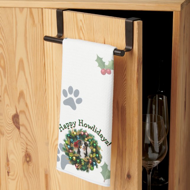 Linge De Cuisine Happy Howlidays Photo Image (Pliage en tiers)