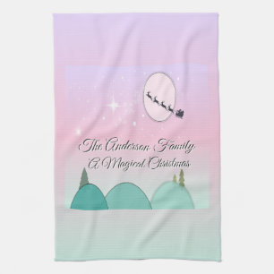 Linge De Cuisine Harmonie hivernale au clair de lune pastel