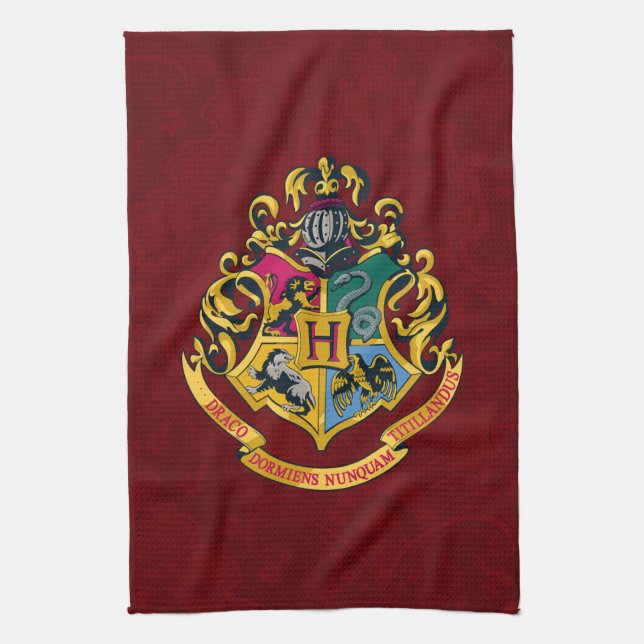 Linge De Cuisine Harry Potter | Cimier de Poudlard - Complet (Vertical)