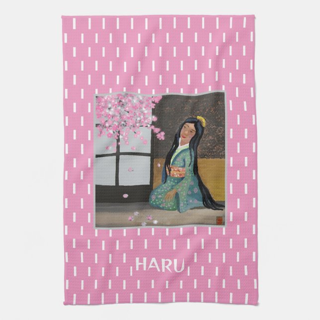 Linge De Cuisine Haru saison printanière japonaise Art (Vertical)