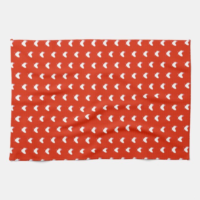 Linge De Cuisine Heart of Checkens (Horizontal)