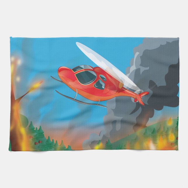 Linge De Cuisine Hélicoptère de secours (Horizontal)