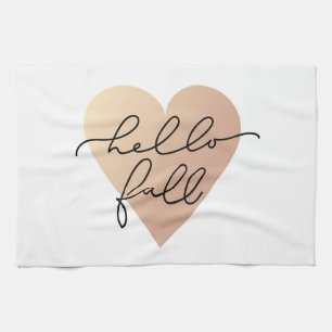 Linge De Cuisine Hello Fall Love Heart