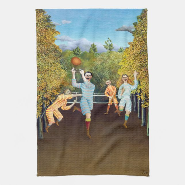 Linge De Cuisine Henri Rousseau - Les joueurs de football (Vertical)