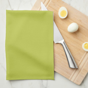 Linge De Cuisine Herbe citron vert clair de couleur solide