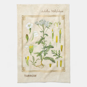 Linge De Cuisine Herbe médicinale Vintage Fleur de Yflèche Botaniqu