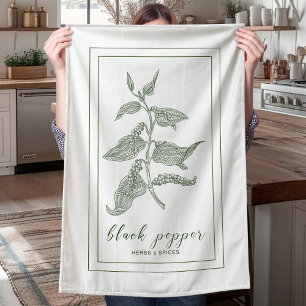 Linge De Cuisine Herbes et épices Plante Poivre noir vert
