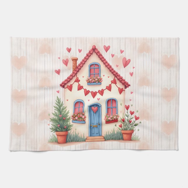 LINGE DE CUISINE HEUREUSE SAINTE-VALENTIN ! (Horizontal)