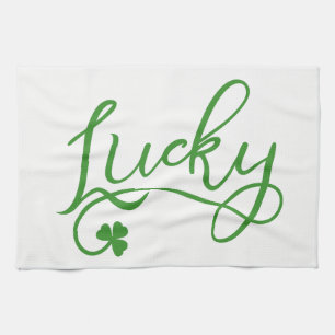 Linge De Cuisine Heureux Jour de la Saint Patrick Shamrock irlandai