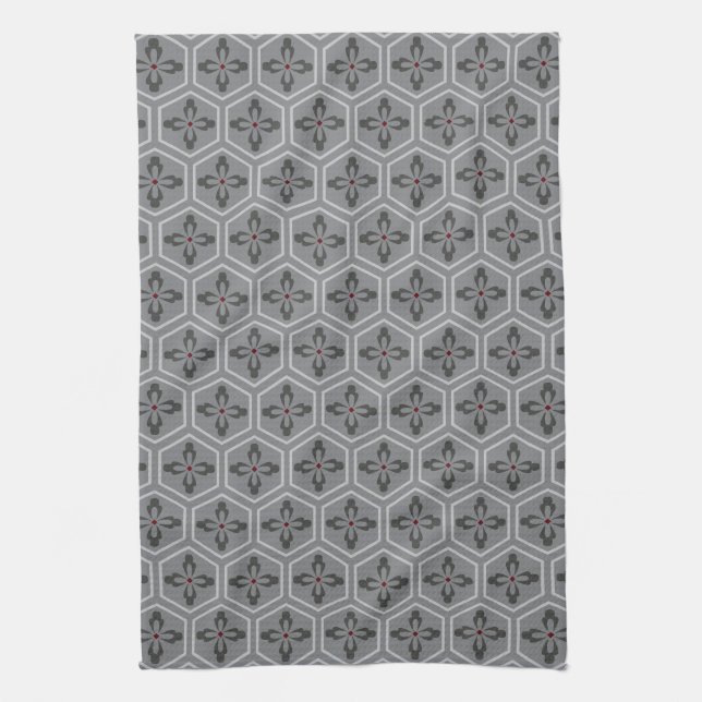 Linge De Cuisine Hexagon floral (Vertical)