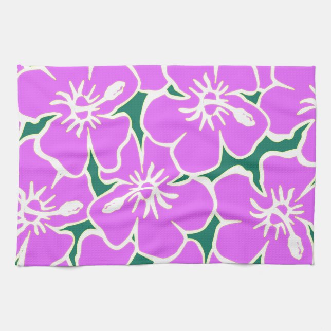 Linge De Cuisine Hibiscus hawaïens Luau Fleurs tropicales (Horizontal)