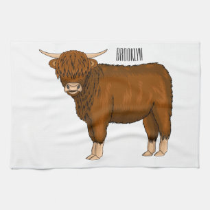 Linge De Cuisine Highland cow