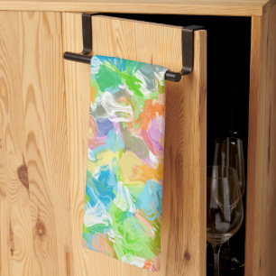 Linge De Cuisine Hip Colorful Vibrant Summer Paint SplatMotif