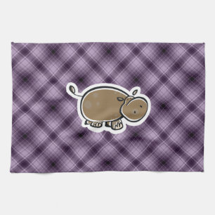 Linge De Cuisine Hippopotame mignon ; Pourpre