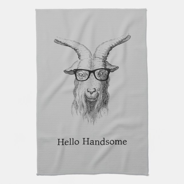 Linge De Cuisine Hipster goat (Vertical)