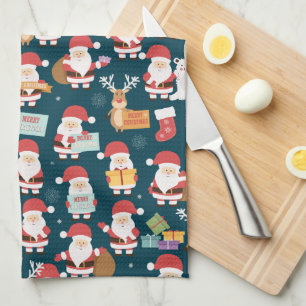 Linge De Cuisine Ho Ho Ho Père Noël et amis Motif de Noël