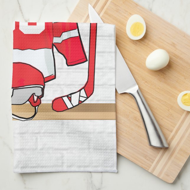 Linge De Cuisine Hockey sur glace du Jersey (Quart Plié)