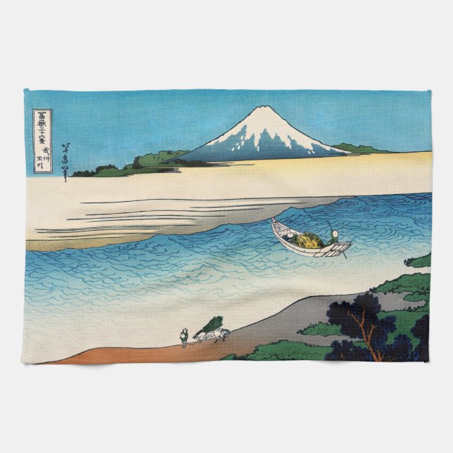 Linge De Cuisine Hokusai - rivière Tama dans la province de Musashi (Horizontal)
