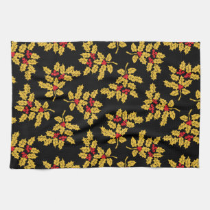 Linge De Cuisine Holly Berries