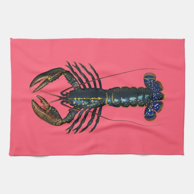 Linge De Cuisine Homard - Design Vintage (Horizontal)