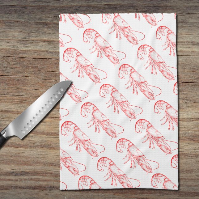 Linge De Cuisine homard rouge vintage (Créateur téléchargé)