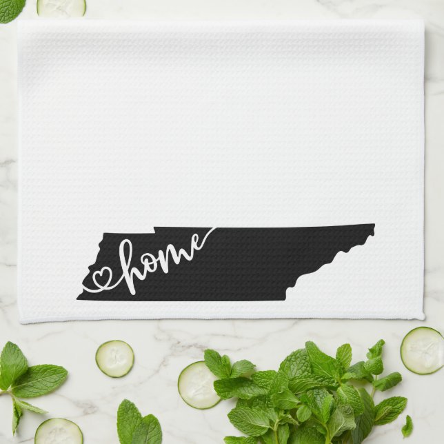 Linge De Cuisine Home State Outline Heart Tennessee (Plié)