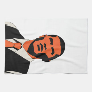 Linge De Cuisine Homme mystérieux regarde