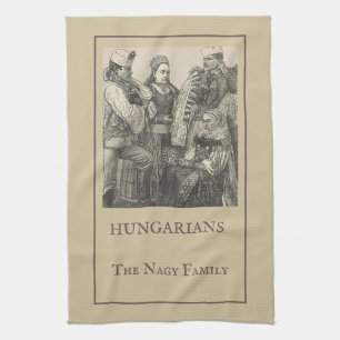 Linge De Cuisine Hongrois vintages sur beige de soja