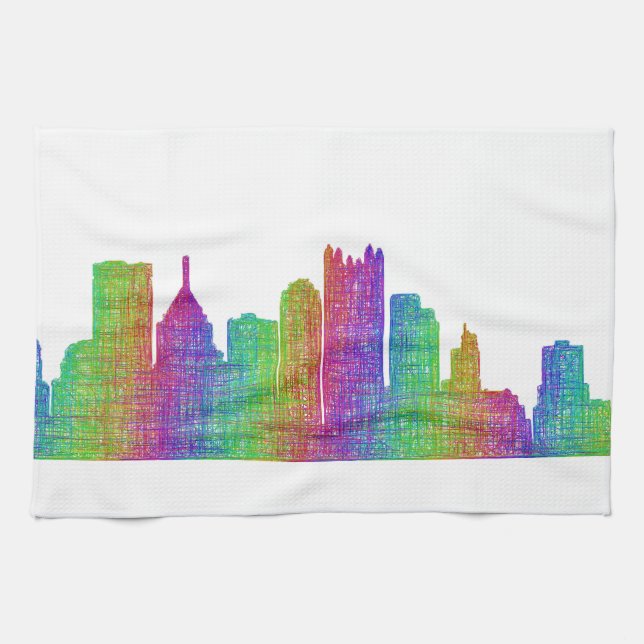 Linge De Cuisine Horizon de Pittsburgh (Horizontal)