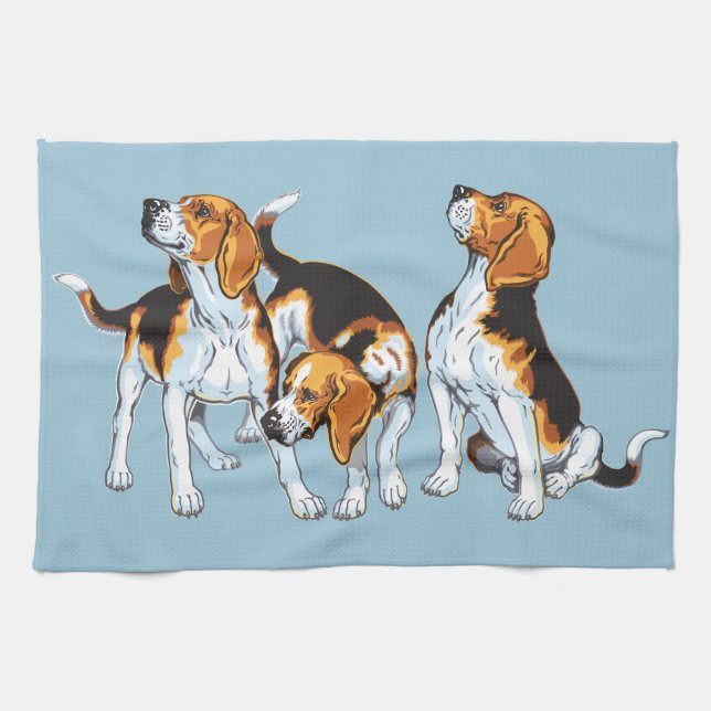 Linge De Cuisine Hound beagle (Horizontal)