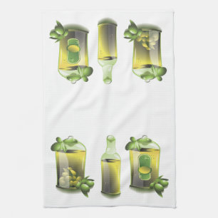 Linge De Cuisine Huile D'Olive EVOO Pour Chefs