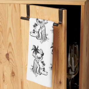 Linge De Cuisine Hula Girls Hawaii Danseuses tropicales Luau Palm T