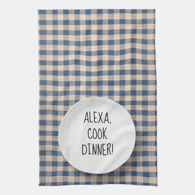 Linge De Cuisine Humour de commande Alexa (Vertical)