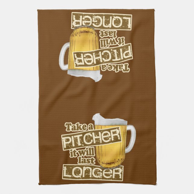Linge De Cuisine Humour potable de bière drôle (Vertical)