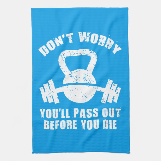 Linge De Cuisine Humour WOD - Passe Avant De Mourir. Fitness drôle (Vertical)