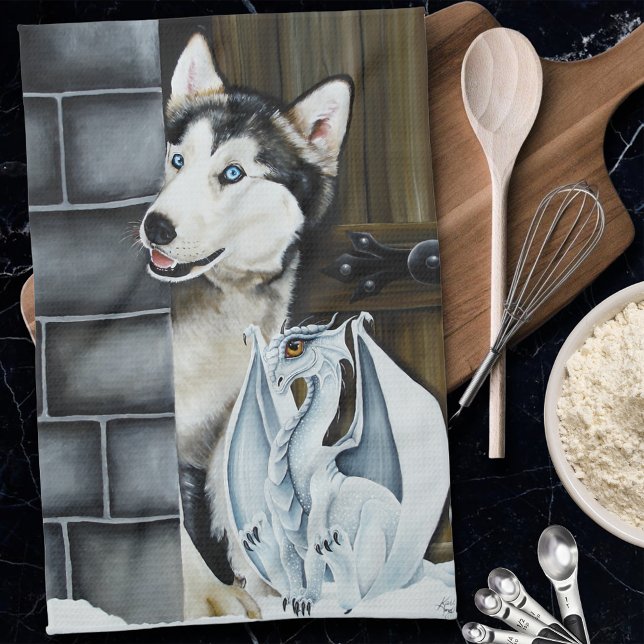 Linge De Cuisine Husky Chig White Dragon Adventure (Créateur téléchargé)