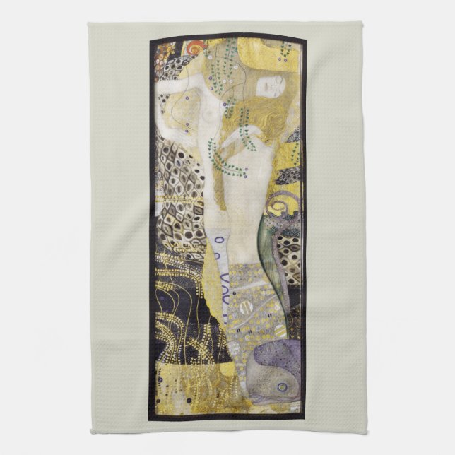 Linge De Cuisine Hydra (aka Water Serpents I) par Gustav Klimt (Vertical)