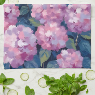 Linge De Cuisine Hydrangeas Florales Rose Pâle
