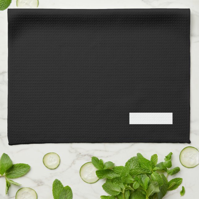 Linge De Cuisine Hyphène noir et blanc (Plié)